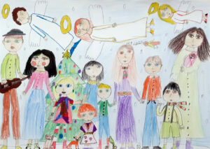 Christmas cards from children from the Children's Mobile Hospice Pod kridlami Dominika in Lužiankach.